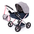 Bayer Cosy Dolls Pram  - Navy, Grey & Pink - 12727AA