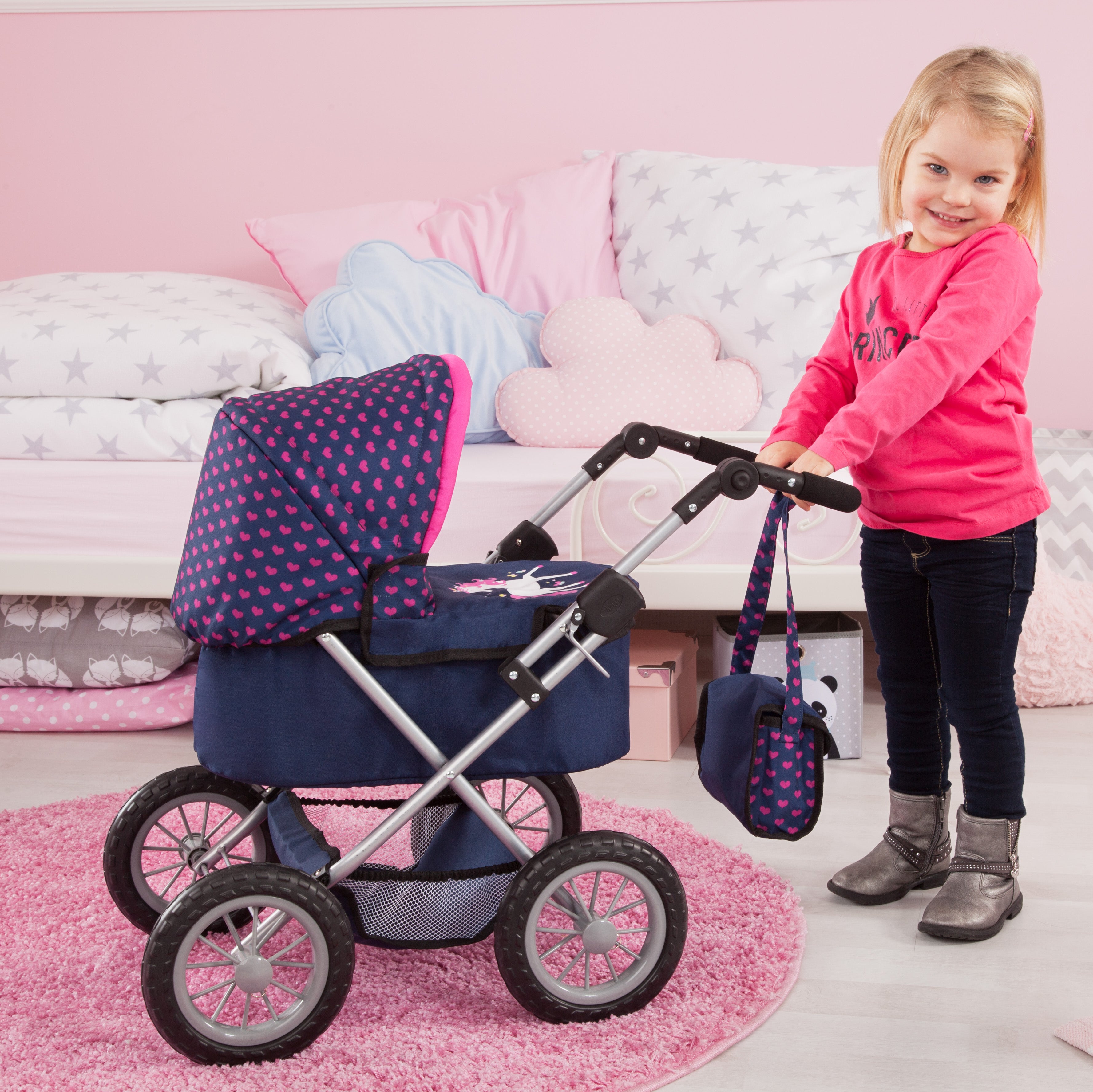 Bayer Dolls Pram Trendy Blue