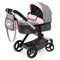 Bayer XEO Premium Dolls Pram with Cot & Accessories  Grey/Pink