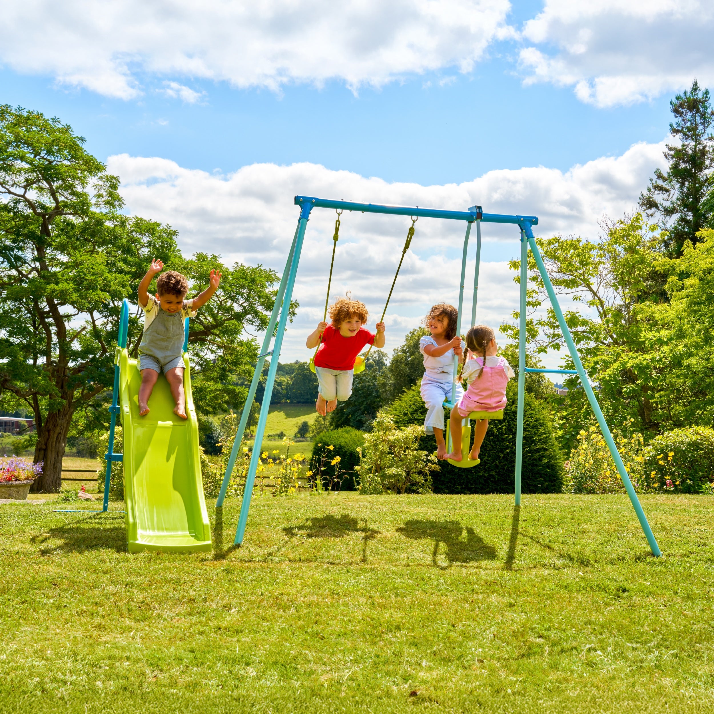 TP Metal Swing Slide & Glide – Multi-Activity Outdoor Set with 6ft Slide - TP535 - NEW ARRIVAL