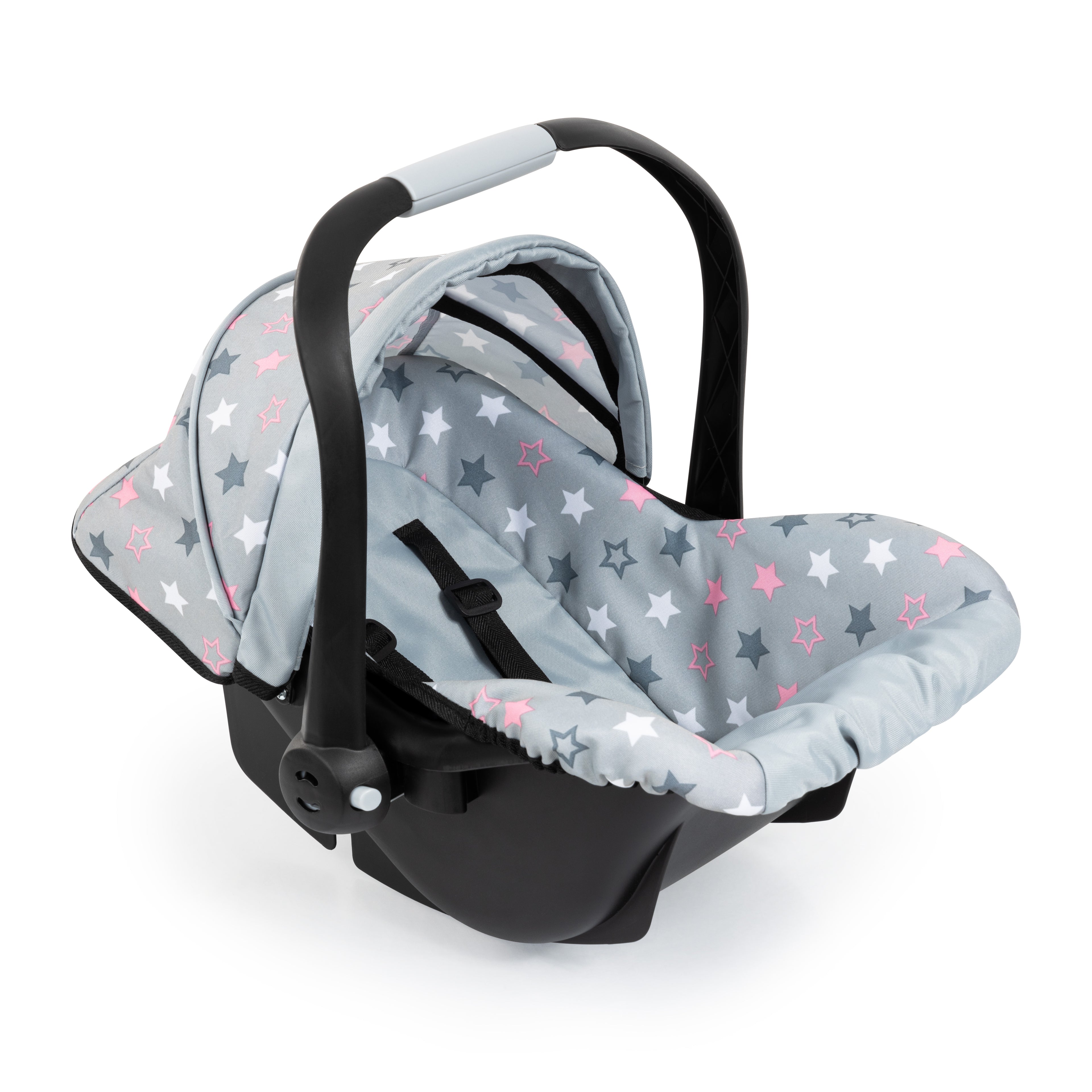 Bayer Deluxe Dolls Car Seat with Canopy Grey
