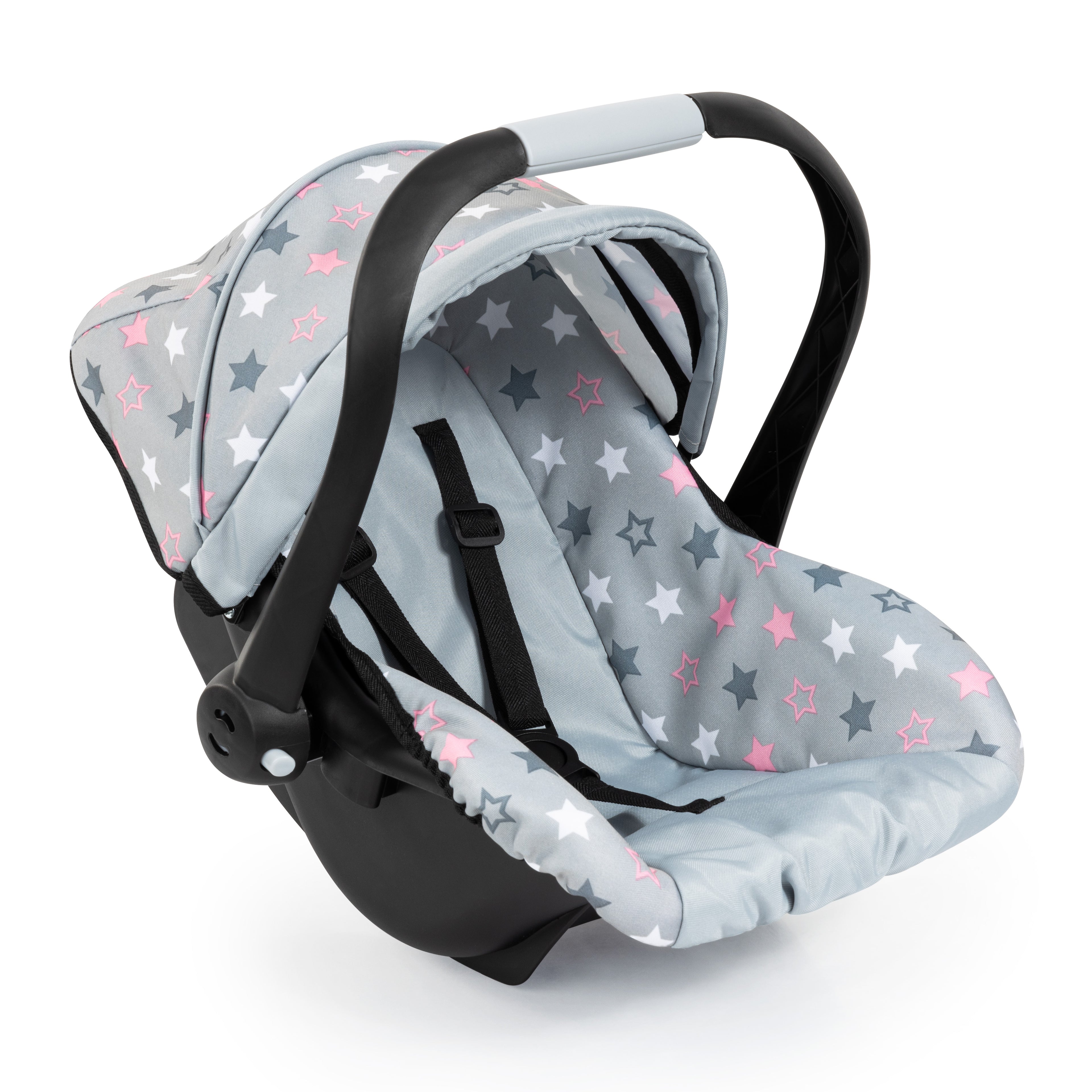 Bayer Deluxe Dolls Car Seat with Canopy Grey