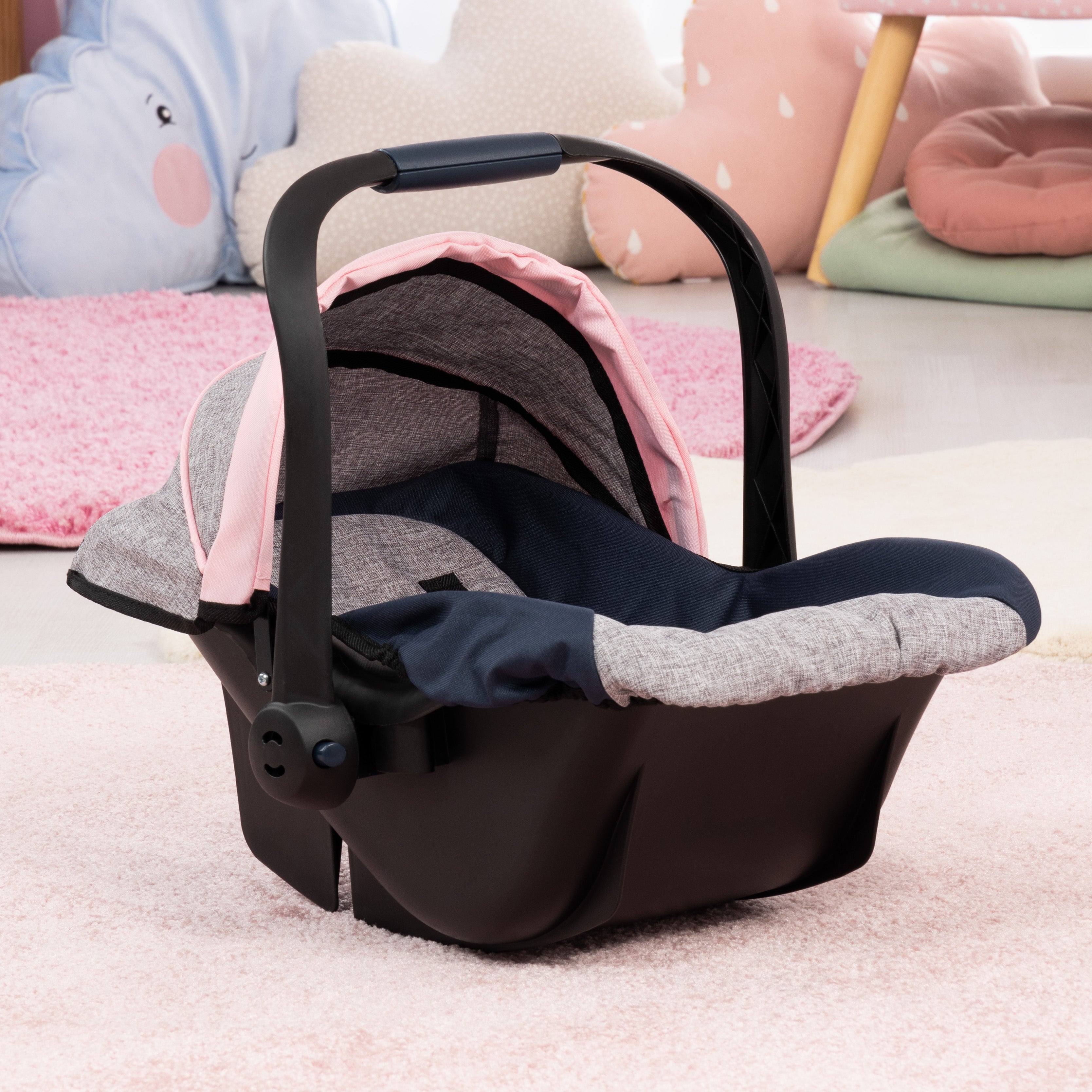 Bayer Deluxe Car Seat - Grey & Pink - 67927