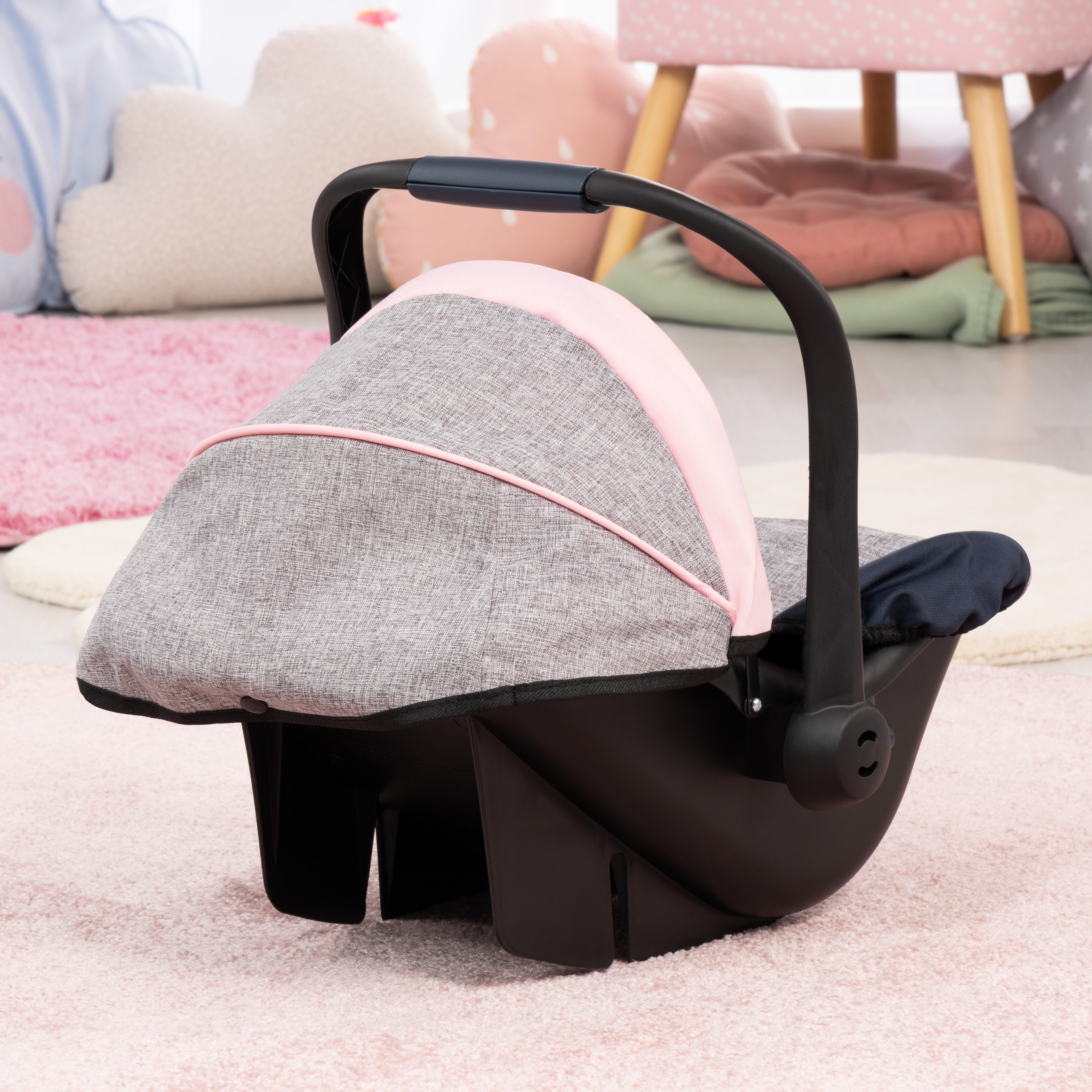 Bayer Deluxe Car Seat - Grey & Pink - 67927