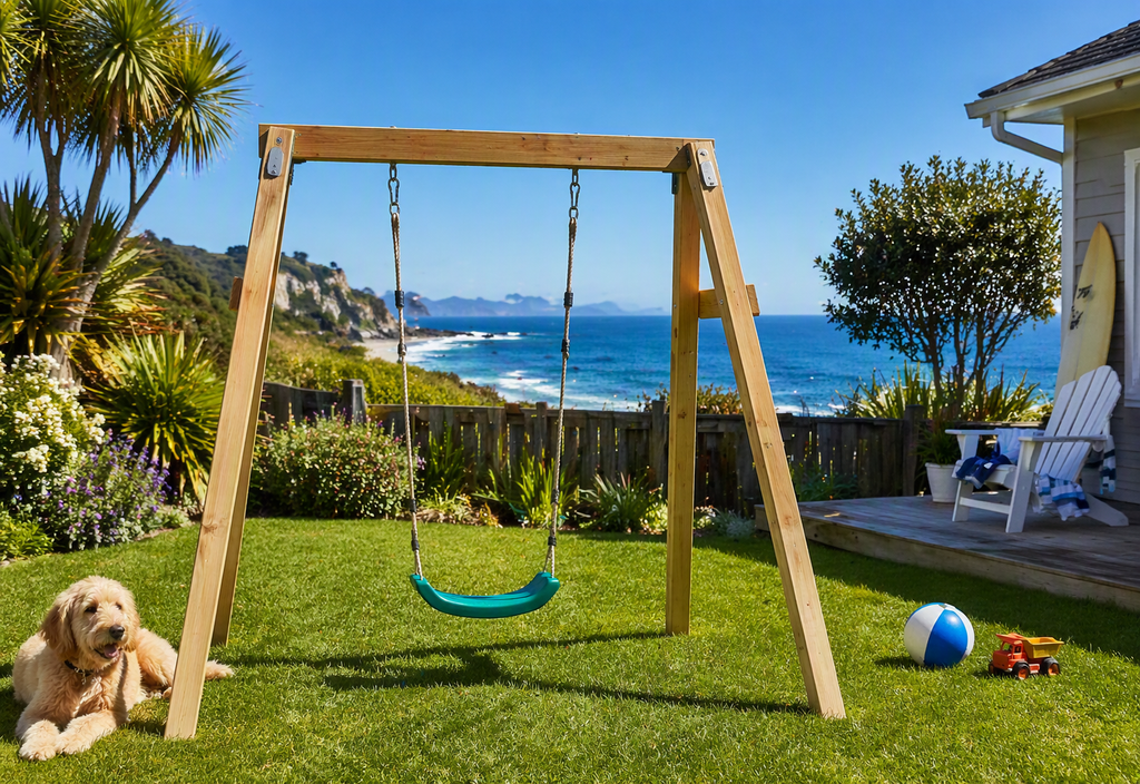 NELSON SINGLE WOODEN SWING - STOCK JUST ARRIVED!