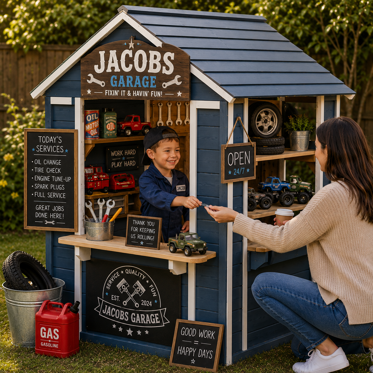MILFORD BAKERY/MECHANIC SHOP WOODEN - Clearance 40% OFF
