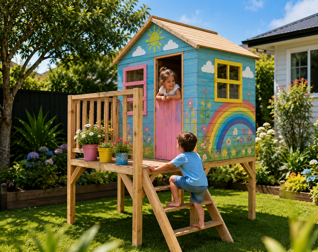 OMAHA WOODEN CUBBY HOUSE