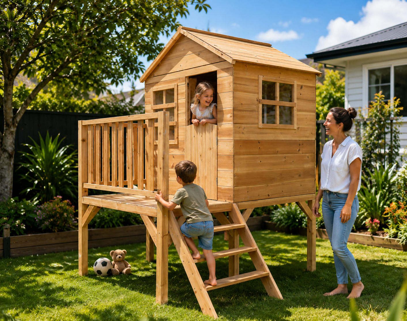 OMAHA WOODEN CUBBY HOUSE