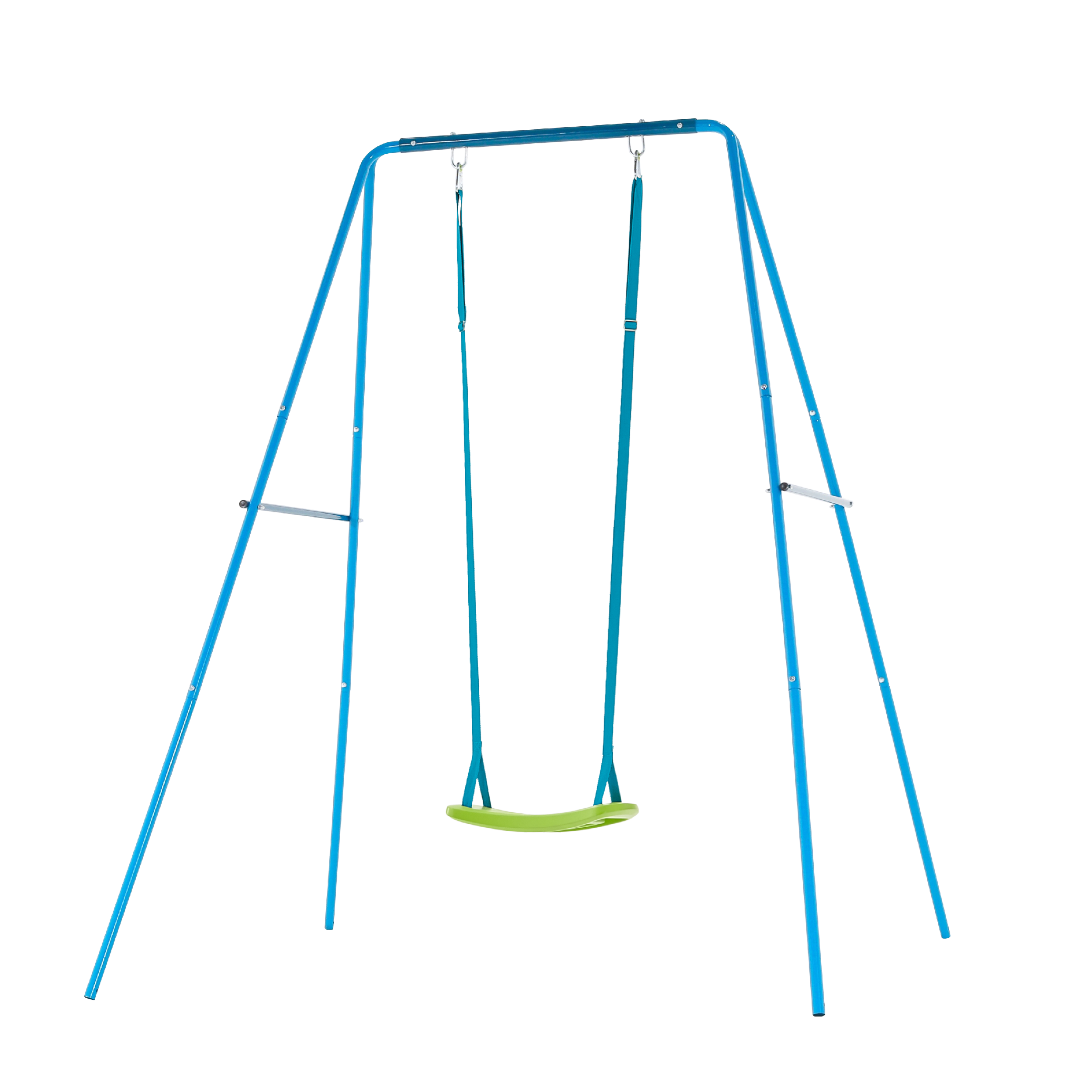 Small to Tall Metal Swing Set with 2 seats