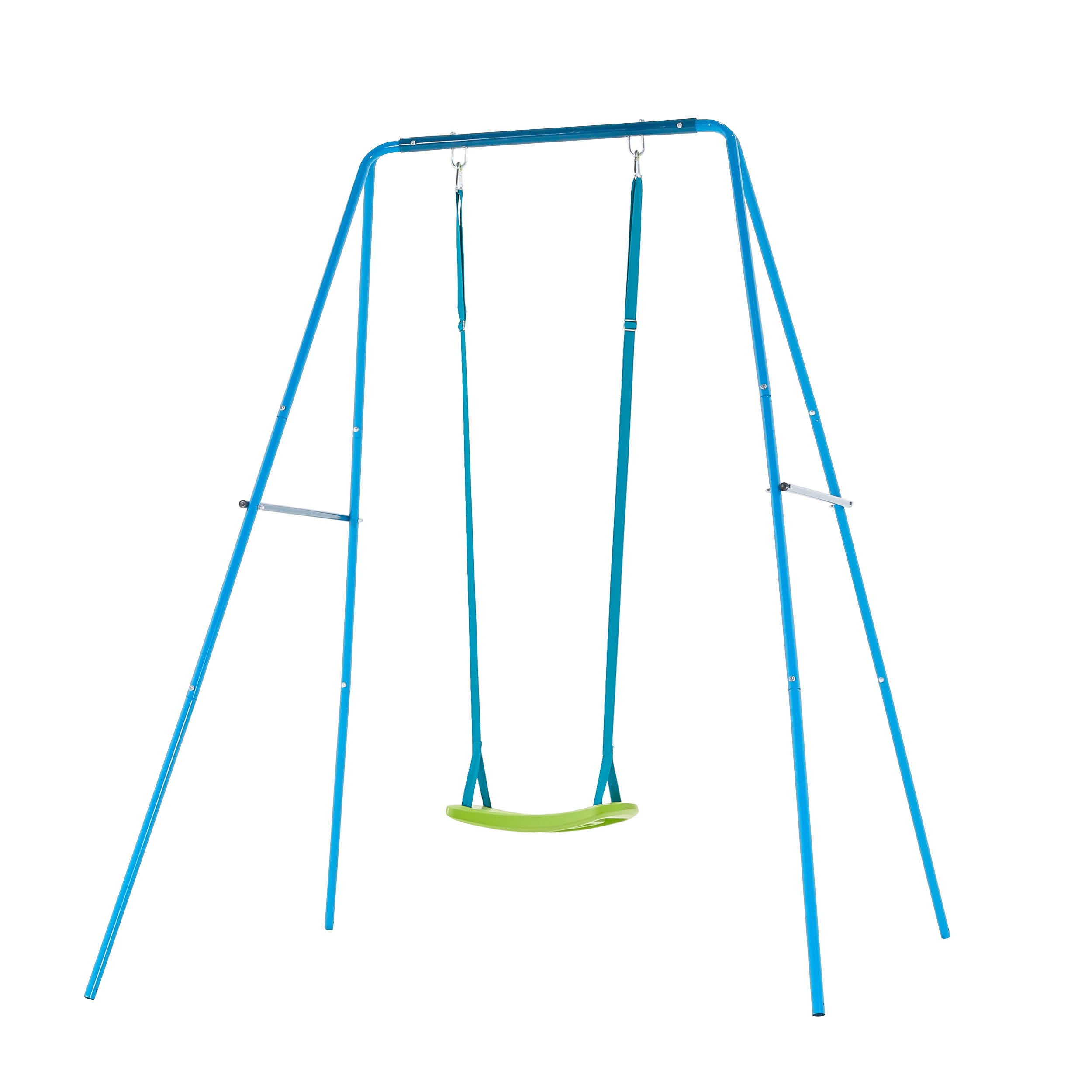 Small to Tall Metal Swing Set with 2 seats
