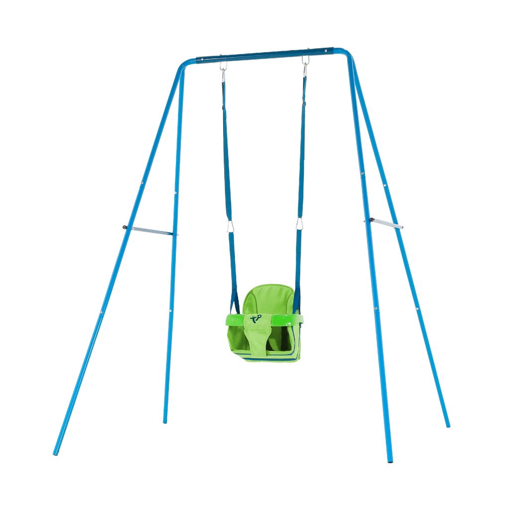 Small to Tall Metal Swing Set with 2 seats
