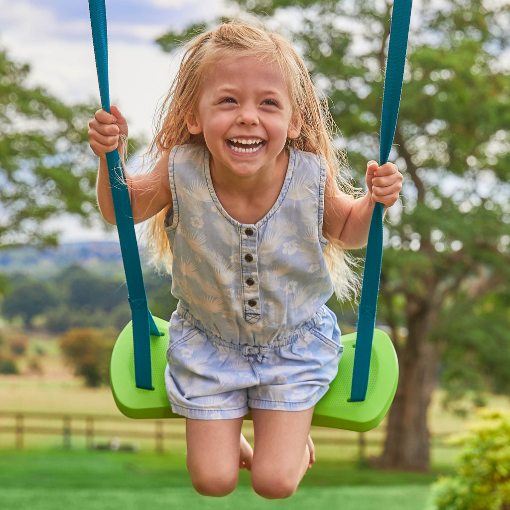 Small to Tall Metal Swing Set with 2 seats