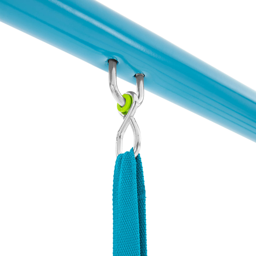 Small to Tall Metal Swing Set with 2 seats