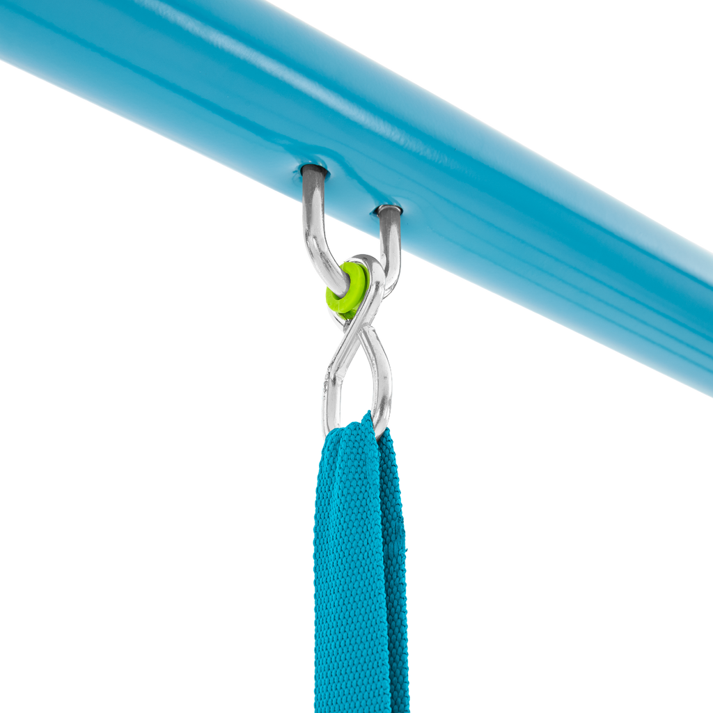 Small to Tall Metal Swing Set with 2 seats