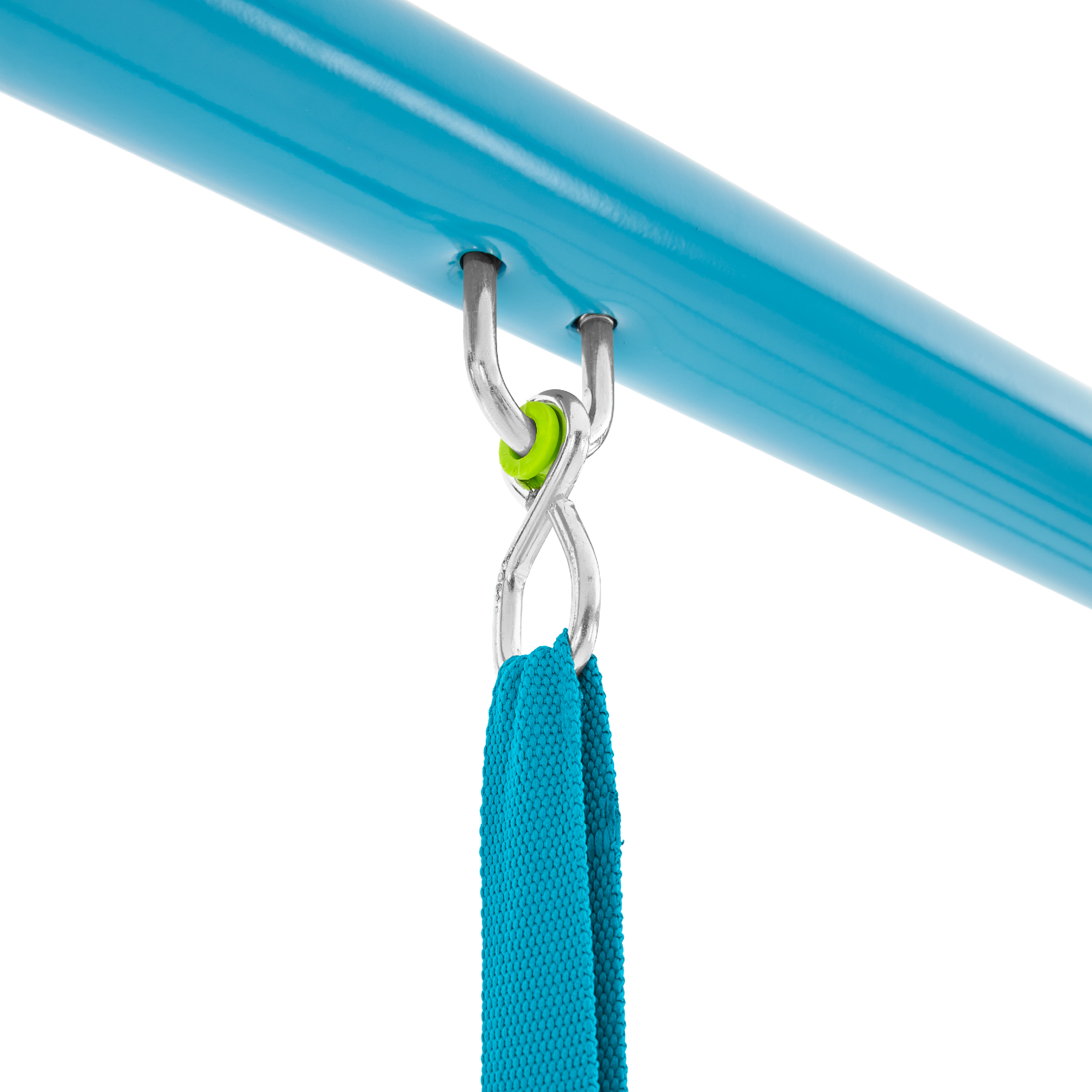 Small to Tall Metal Swing Set with 2 seats