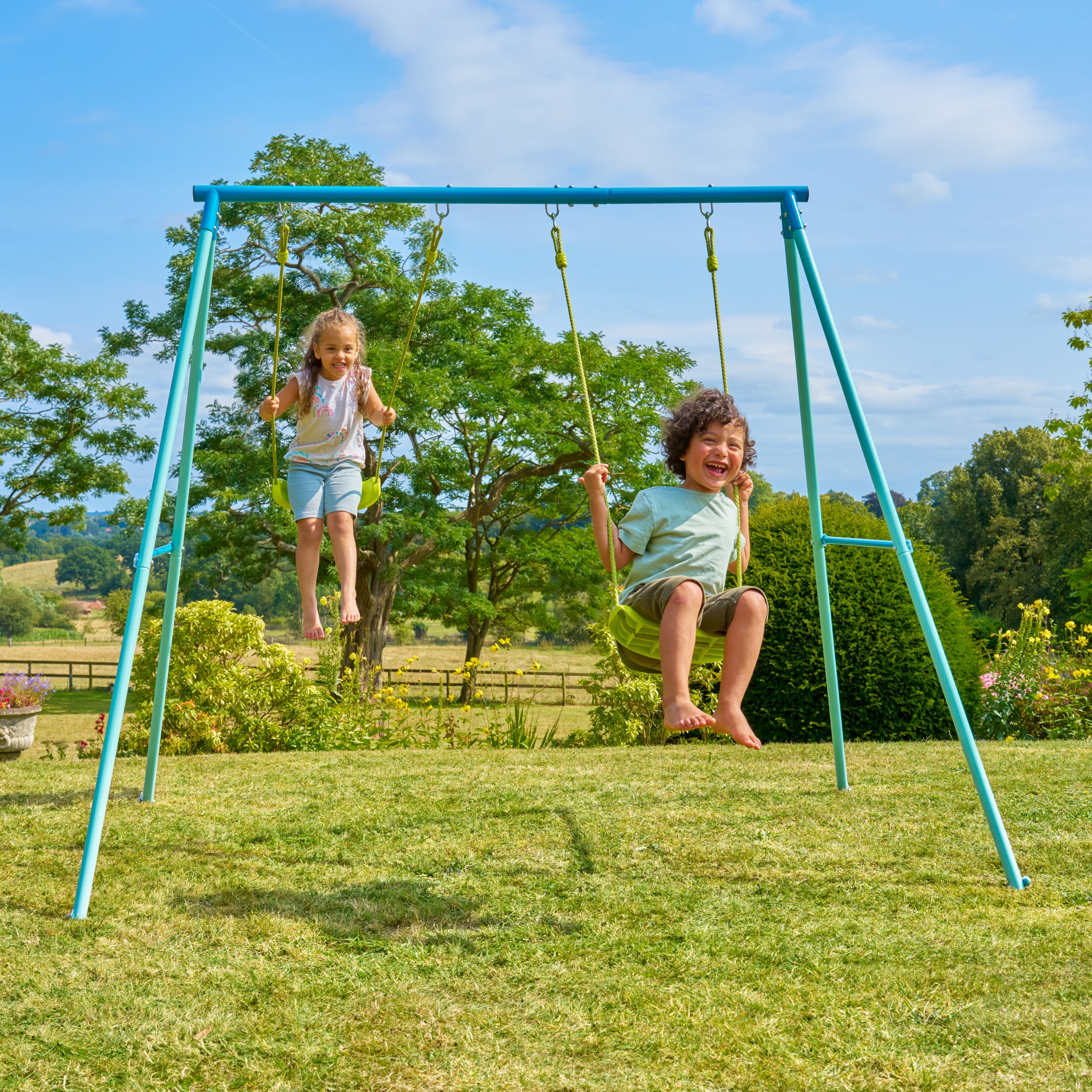 TP Deluxe Double Metal Swing Set with Roped Rapide Seats - TP534 - NEW ARRIVAL