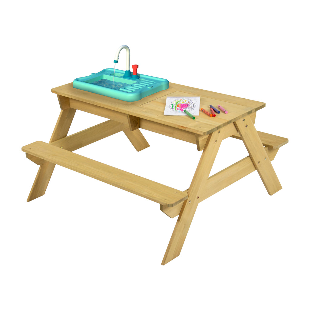 TP Wooden Picnic Bench With Basin & Tap