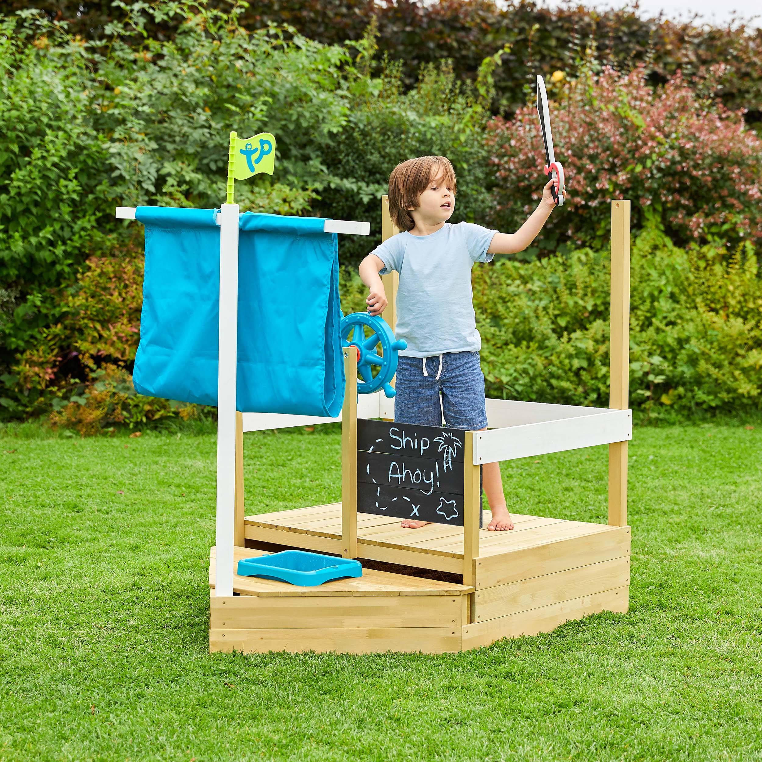 TP Ahoy Wooden Play Boat SandPit