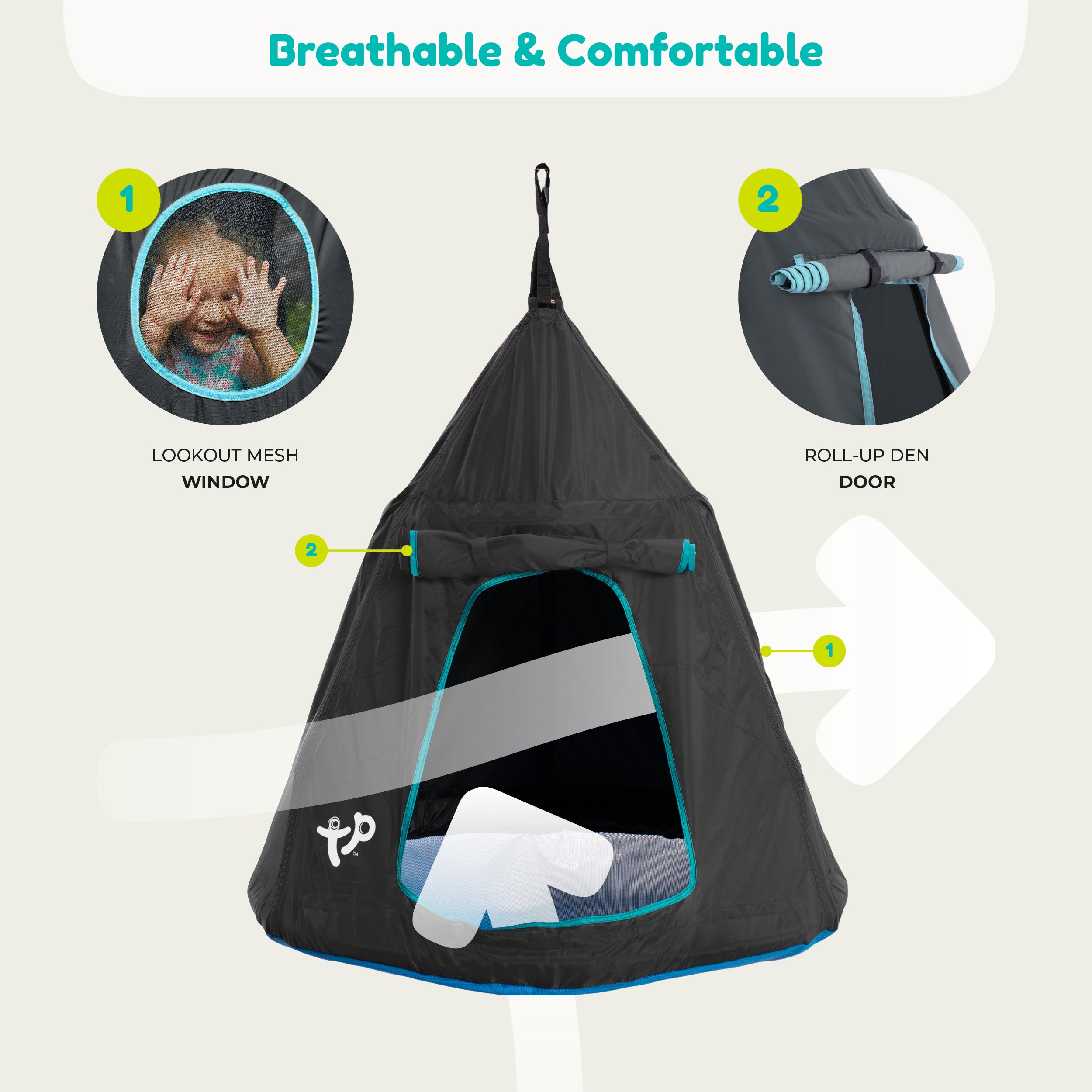TP UFO DEN & CLIMBING FRAME - BLACK TP848