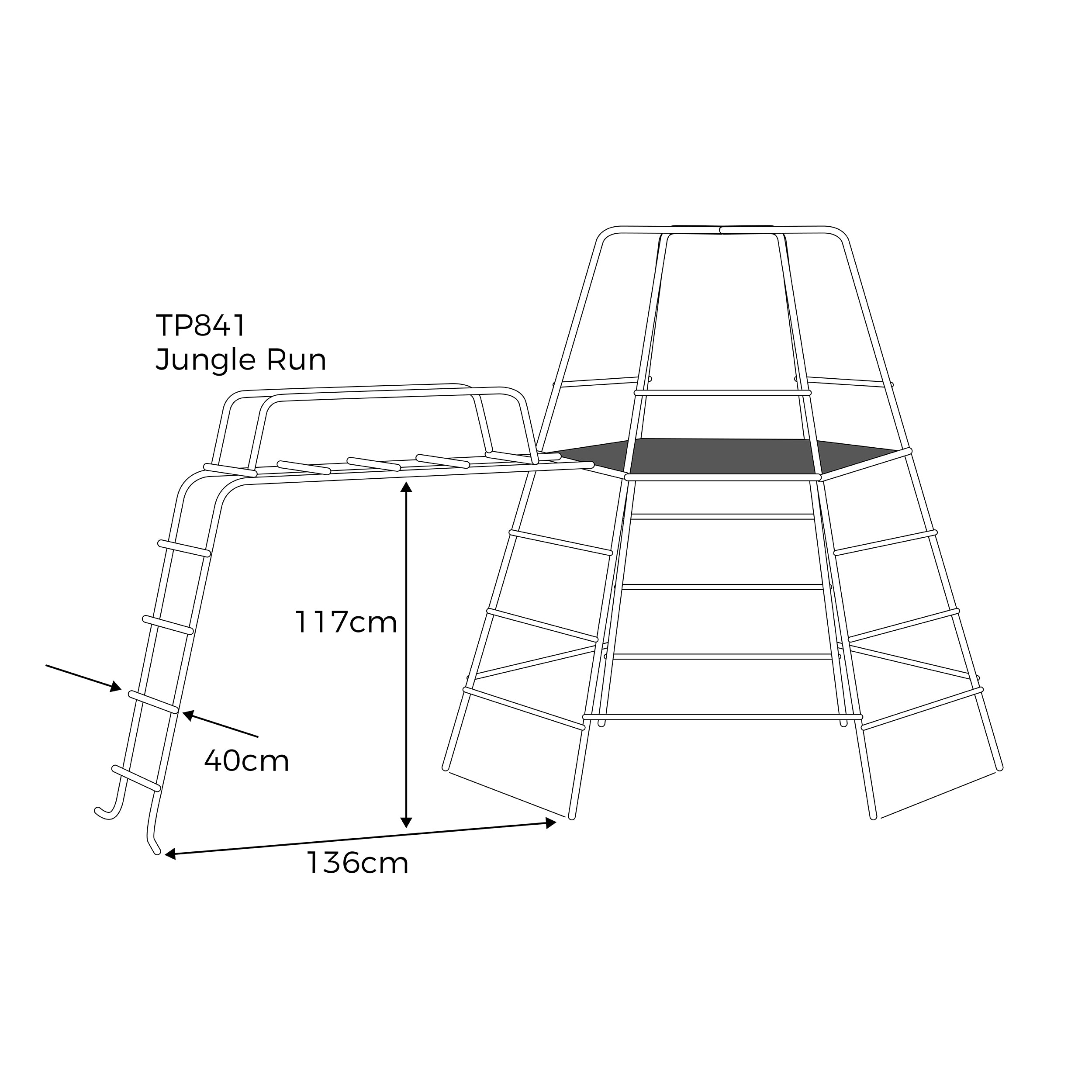 TP851 Jungle Run - Accessory for TP852 Explorer Climbing Frame