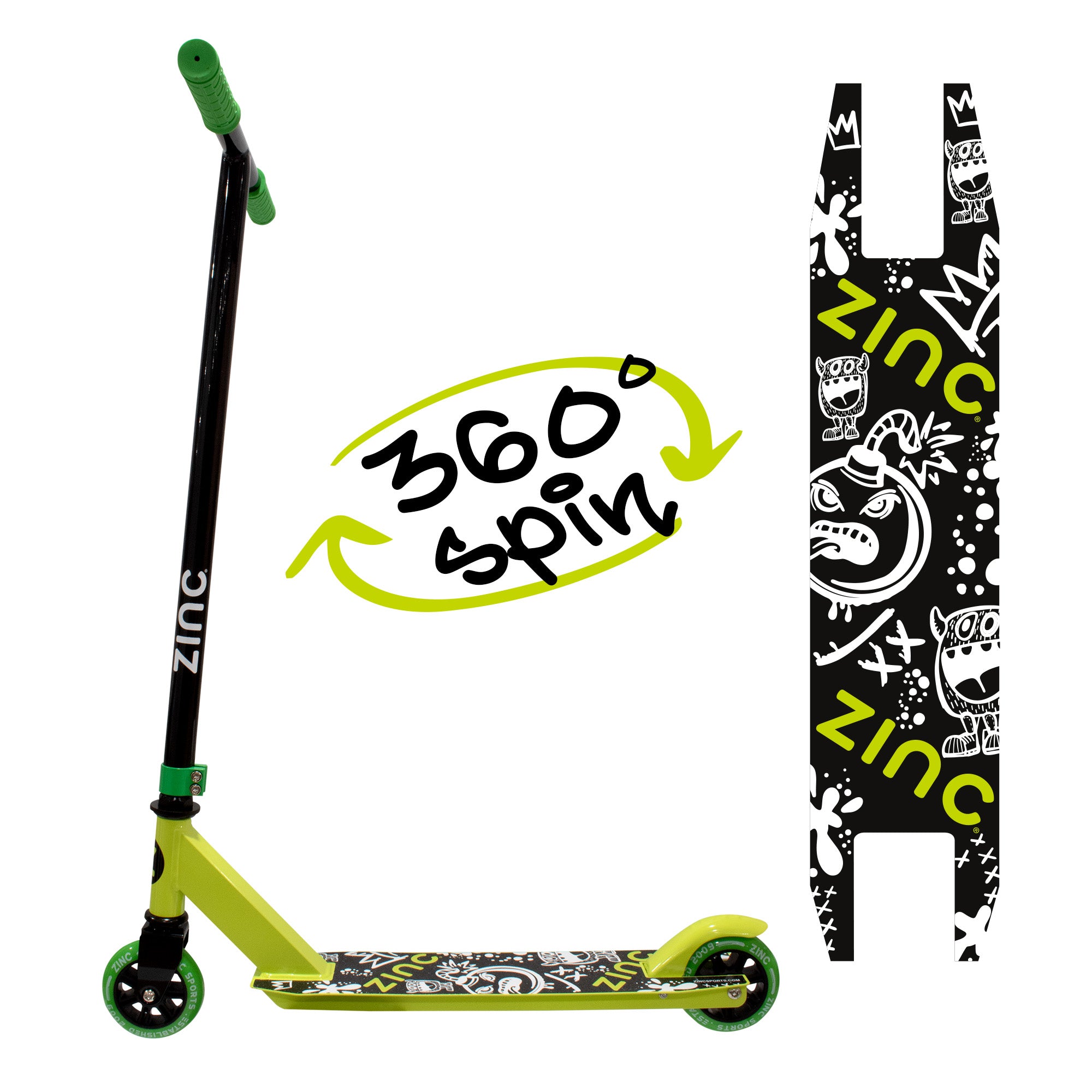 ZINC DETOUR 2.0 STUNT SCOOTER LIME