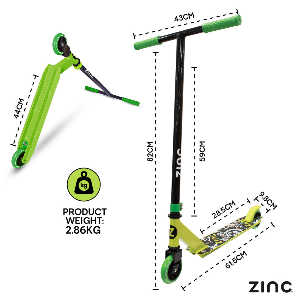 ZINC DETOUR 2.0 STUNT SCOOTER LIME
