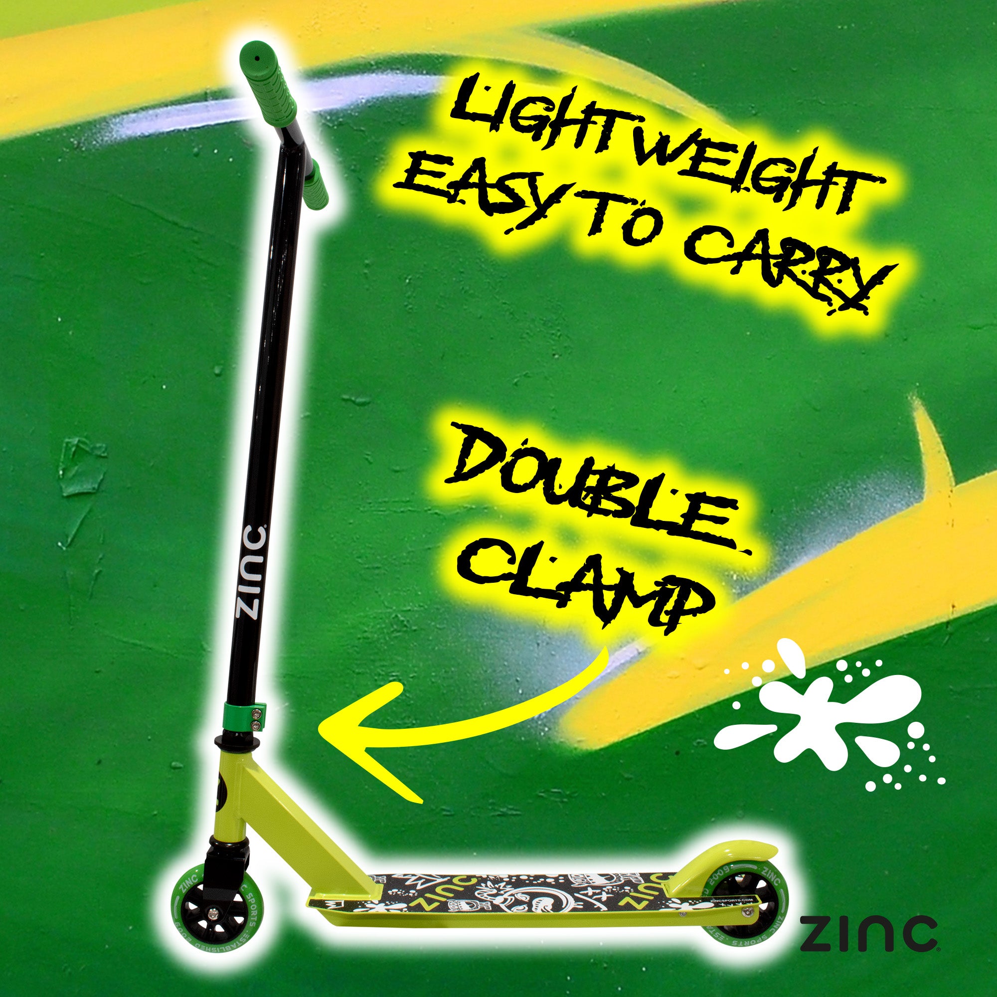 ZINC DETOUR 2.0 STUNT SCOOTER LIME