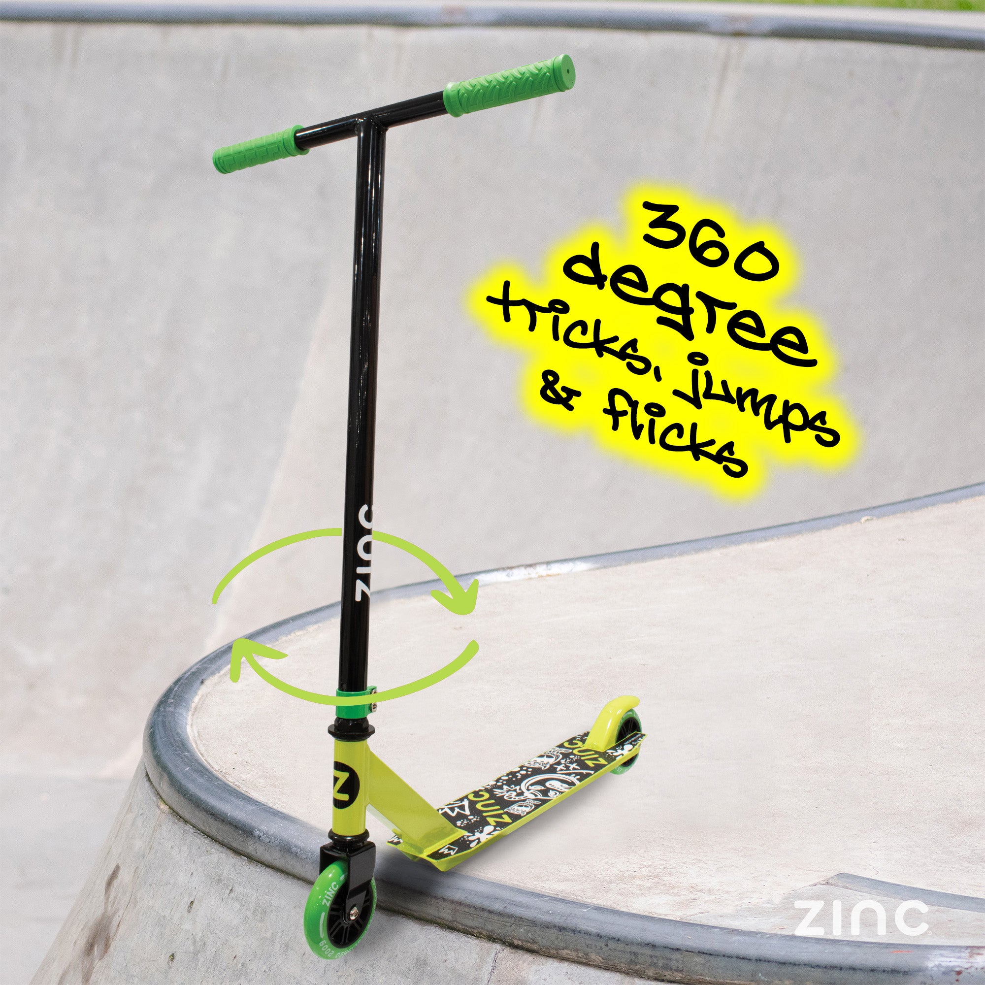 ZINC DETOUR 2.0 STUNT SCOOTER LIME