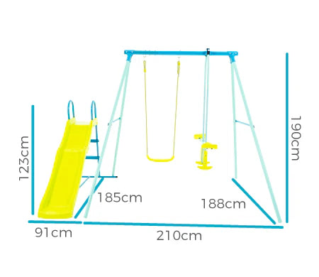 TP Metal Swing Slide & Glide – Multi-Activity Outdoor Set with 6ft Slide - TP535 - NEW ARRIVAL