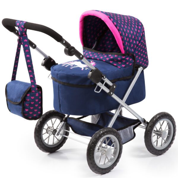 Bayer Dolls Pram Trendy Blue - Green Spider