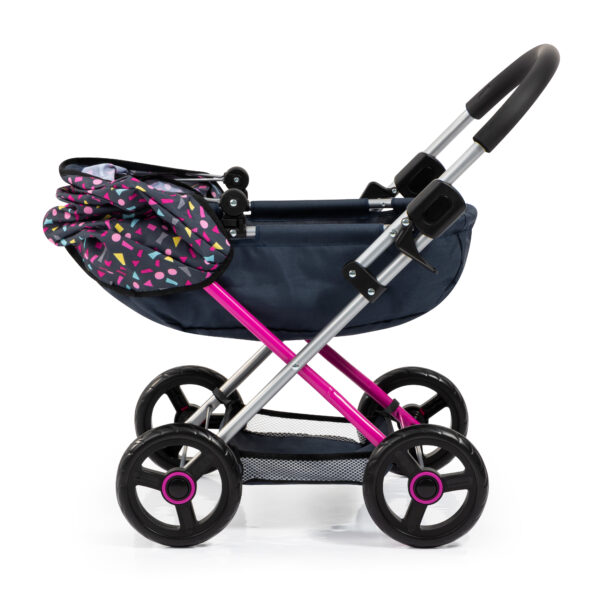 Bayer Cosy Dolls Pram - Navy & Hot Pink - 12780AA - Image 11