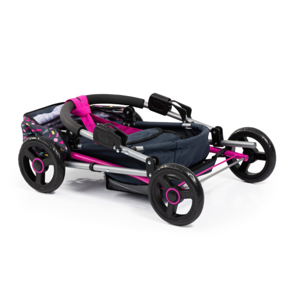 Bayer Cosy Dolls Pram - Navy & Hot Pink - 12780AA - Image 10